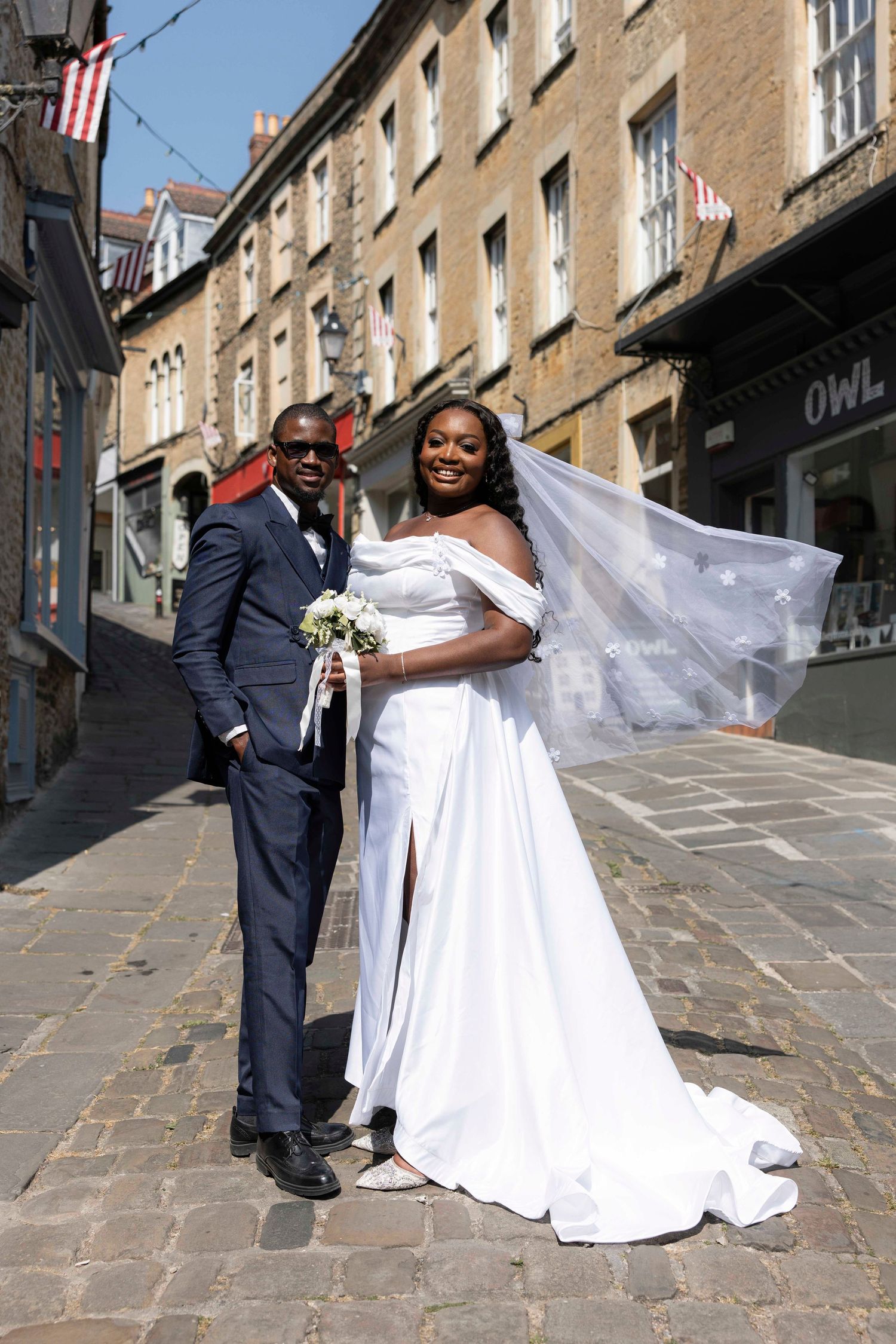 Groom and Bride at St Catherine's Hill, Frome