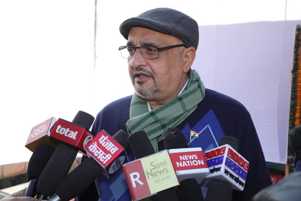 Our leader, Mr. Jogender Singh Pawar, is attending a press conference.