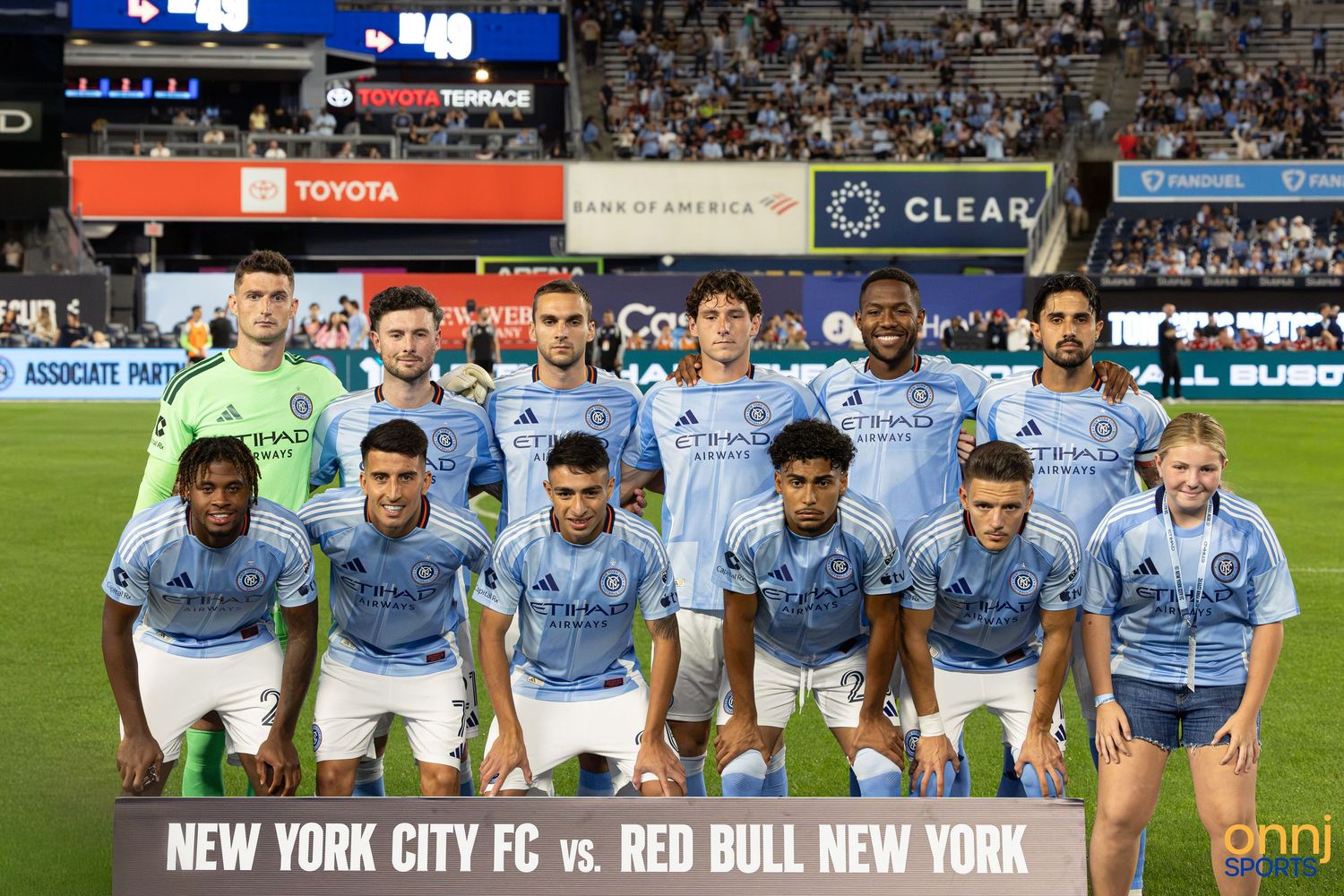 New York City FC team photo before MLS match vs Red Bull New York at Yankee Stadium.