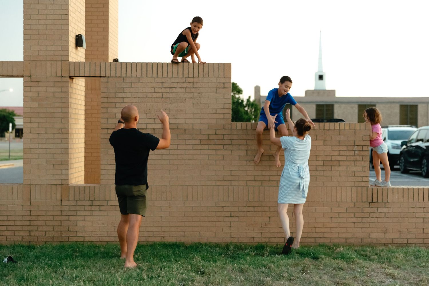 Set up the camera and hand it off to documentary the whole family playing together. TIP from Liz Perez documentary photog in Lawton, OK