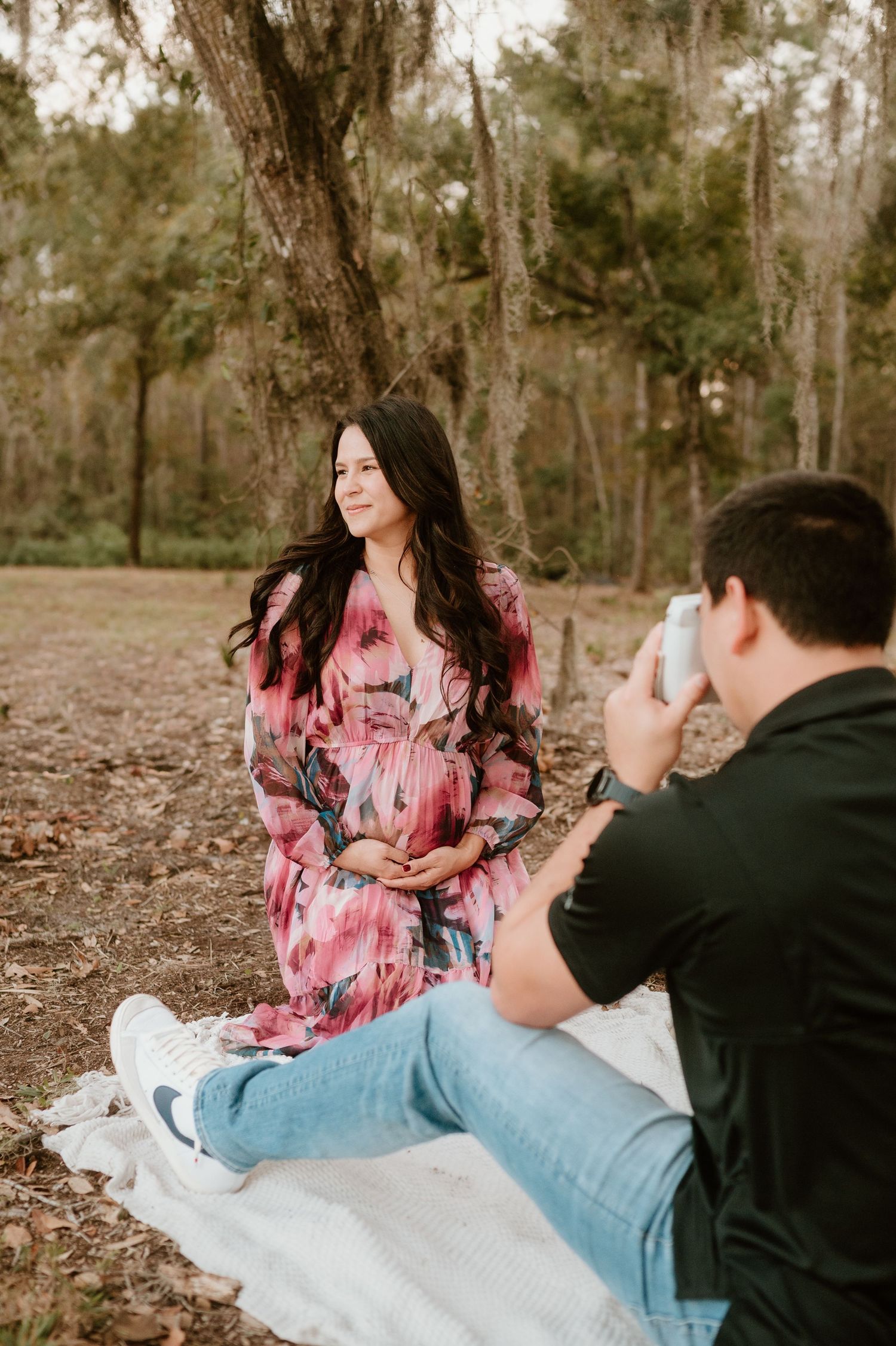 Pregnancy announcement photoshoot in Yulee, Florida