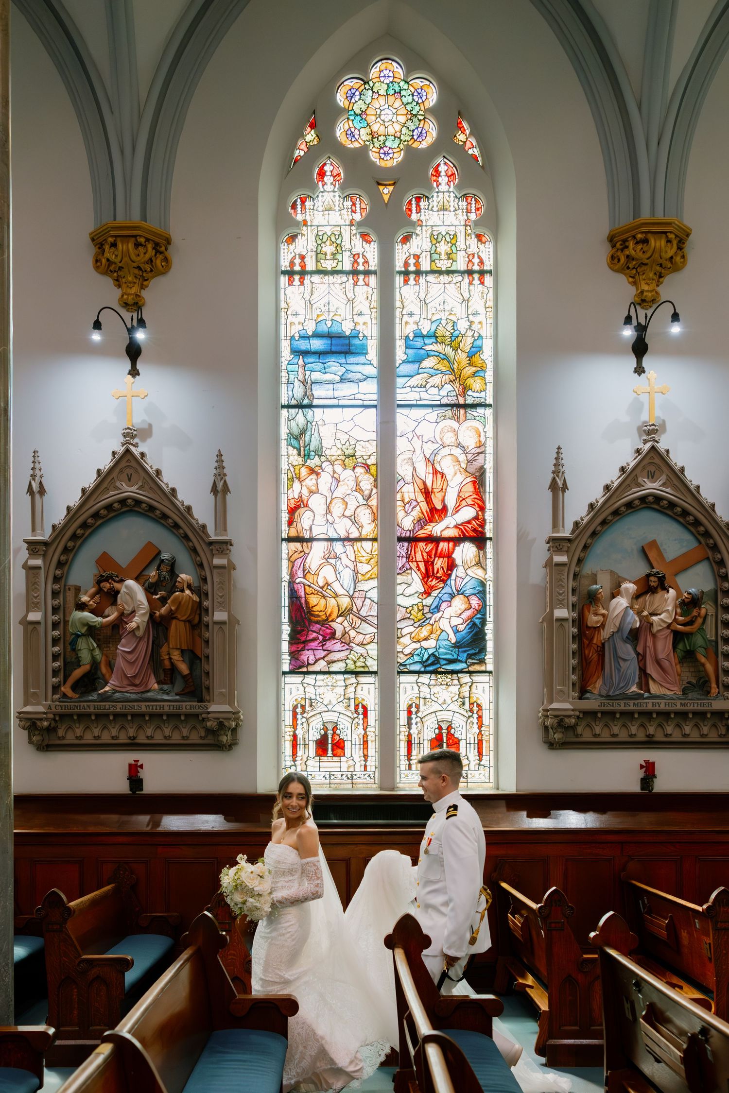 immaculate conception Jacksonville wedding, catholic wedding photography, Florida catholic wedding photographers, the delac collective