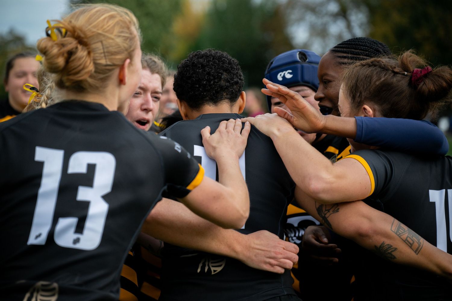 Wasps FC women's rugby celebrate try 2025
