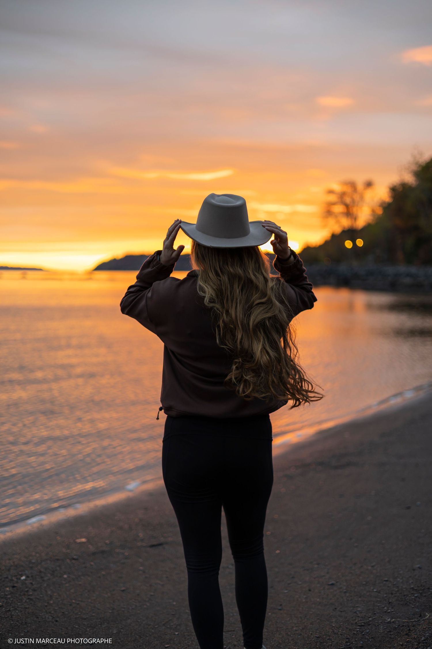 Portrait au coucher du soleil