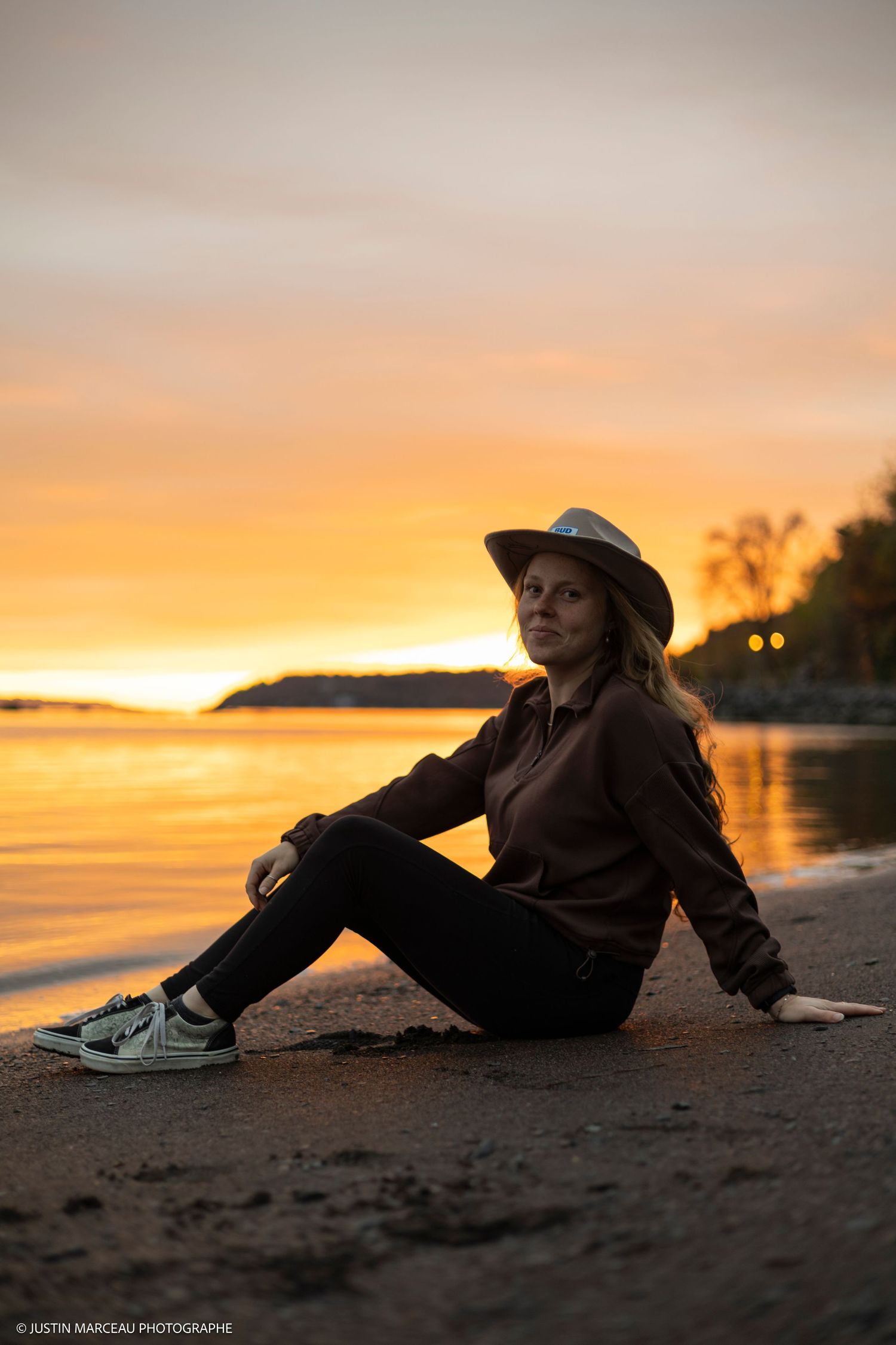 Portrait au coucher de soleil