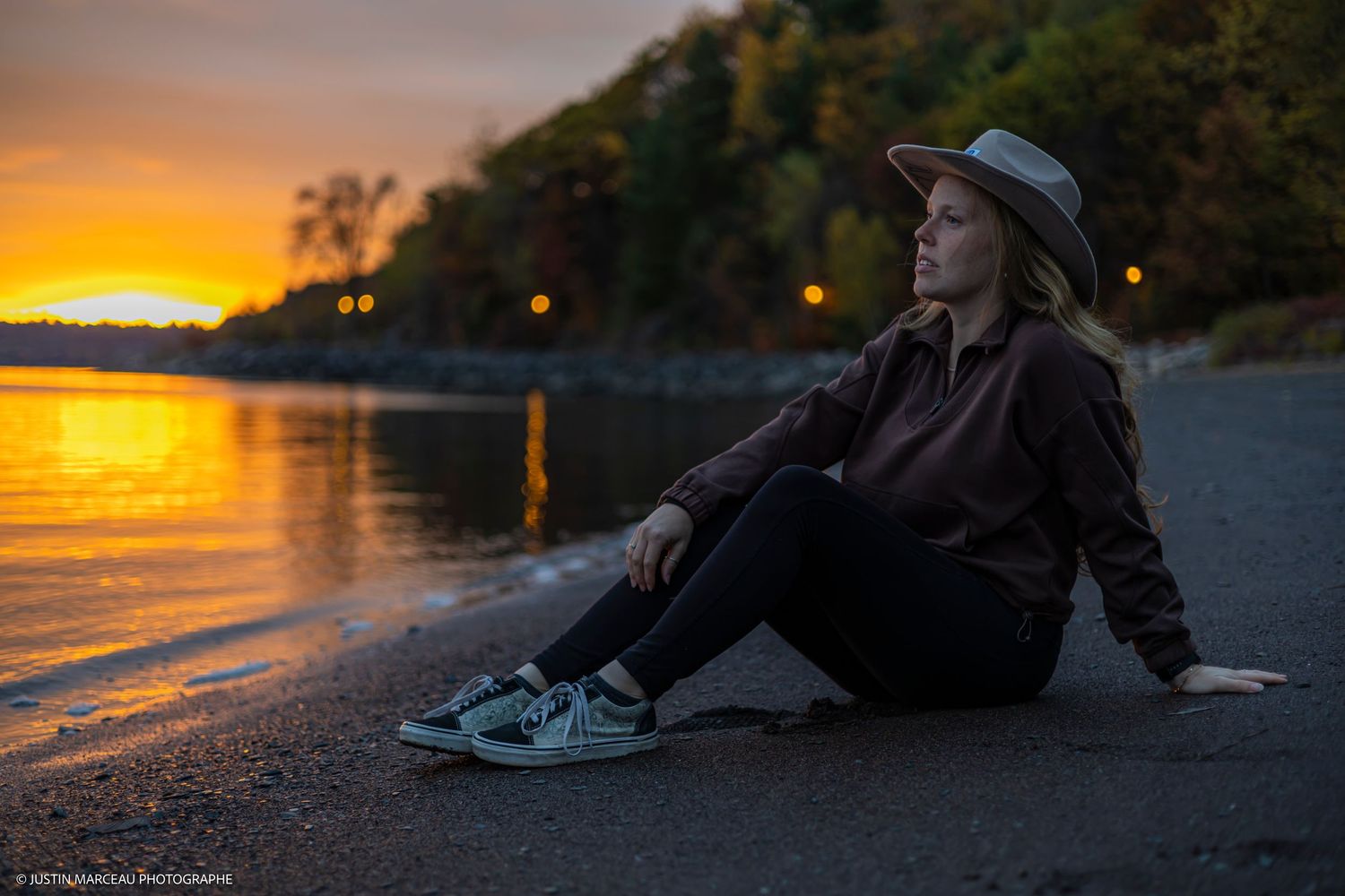 Portrait au coucher de soleil
