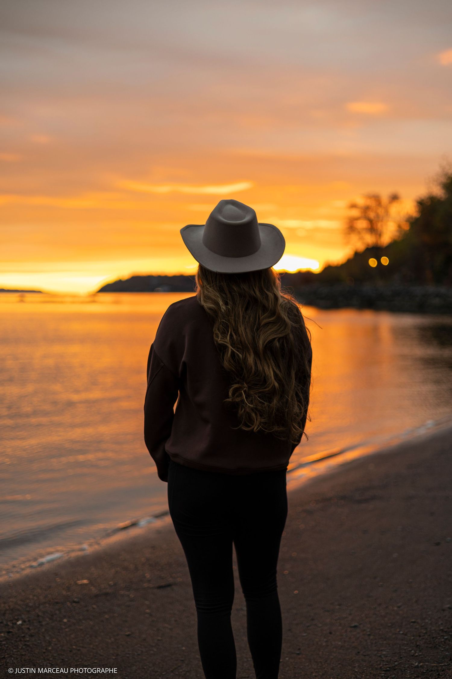 Portrait au coucher de soleil