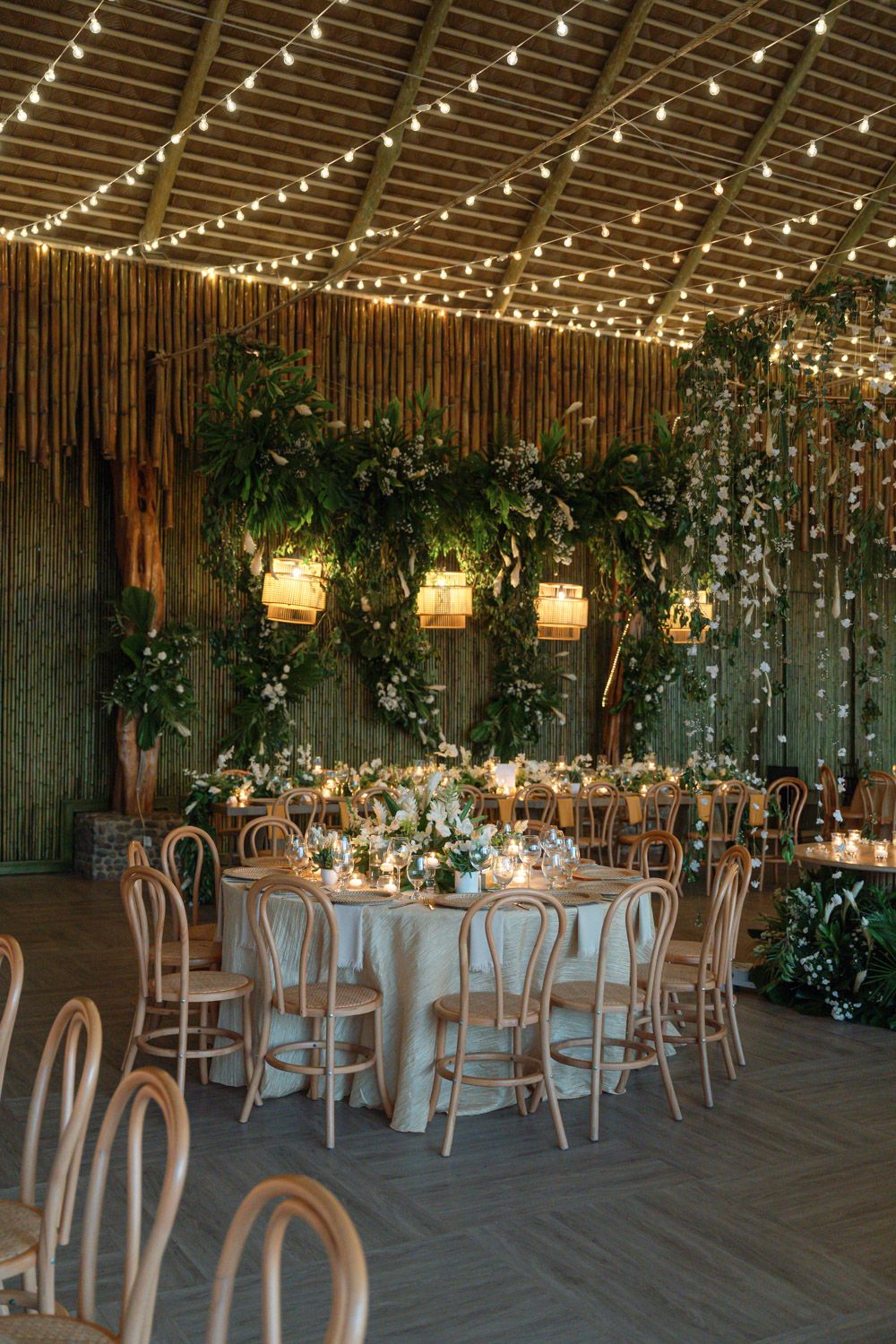 Rustic wedding reception in villa caletas costa rica