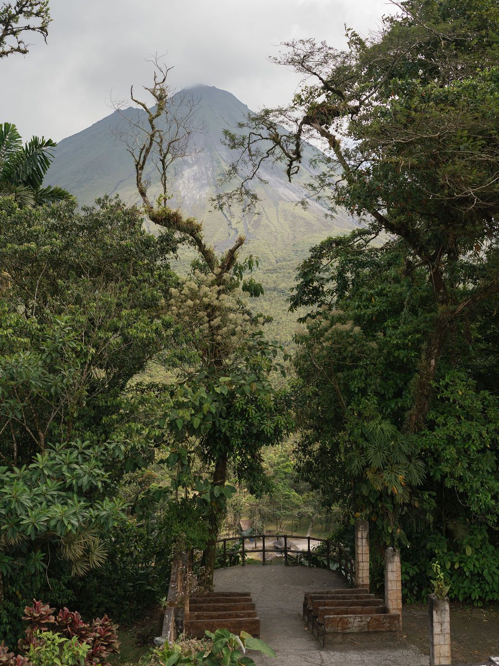 Arenal Volcano surrounded by tropical rainforest in La Fortuna, Costa Rica