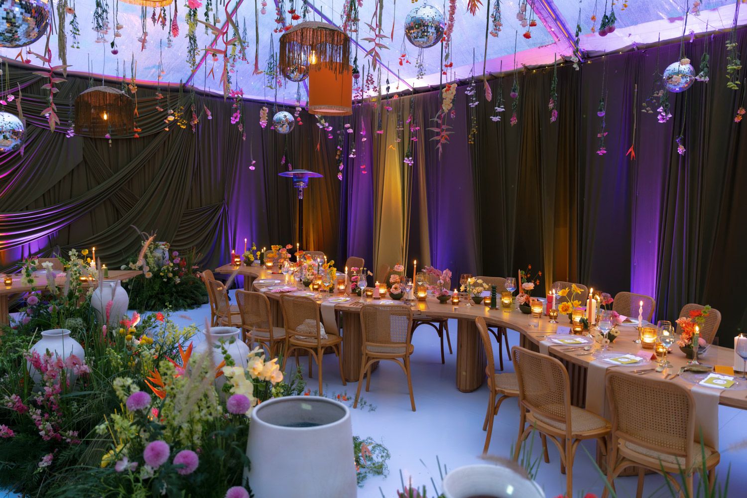 Wedding reception details from a celebration planned by Jenifer Hernandez Weddings in Costa Rica.