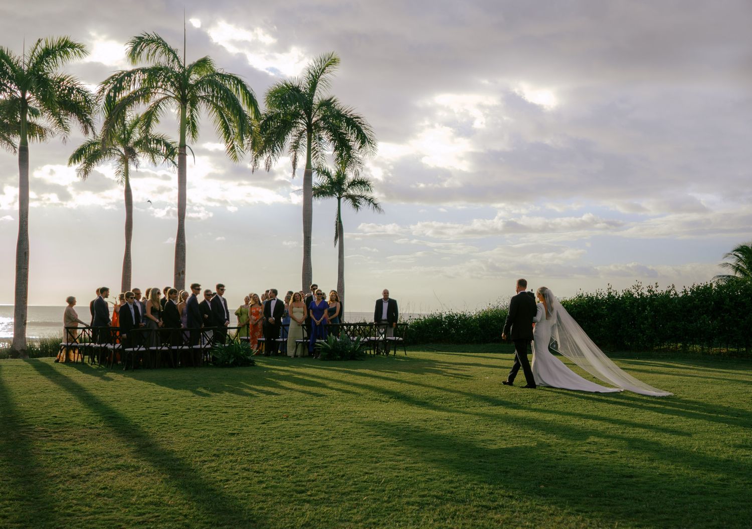 Outdoor wedding ceremony in costa rica