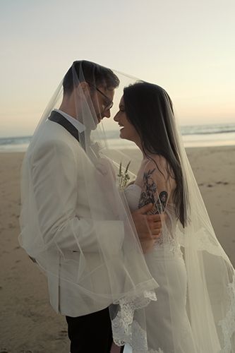tiffany and anthony portrait in their wedding day