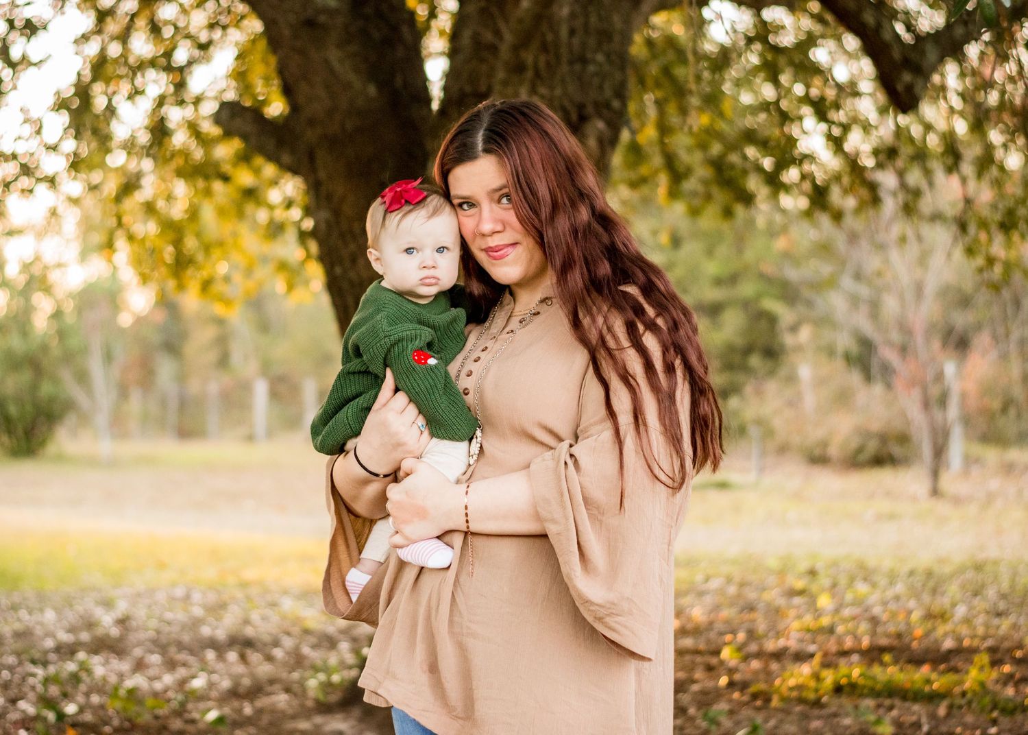 Beautiful outdoor natural light family portrait
