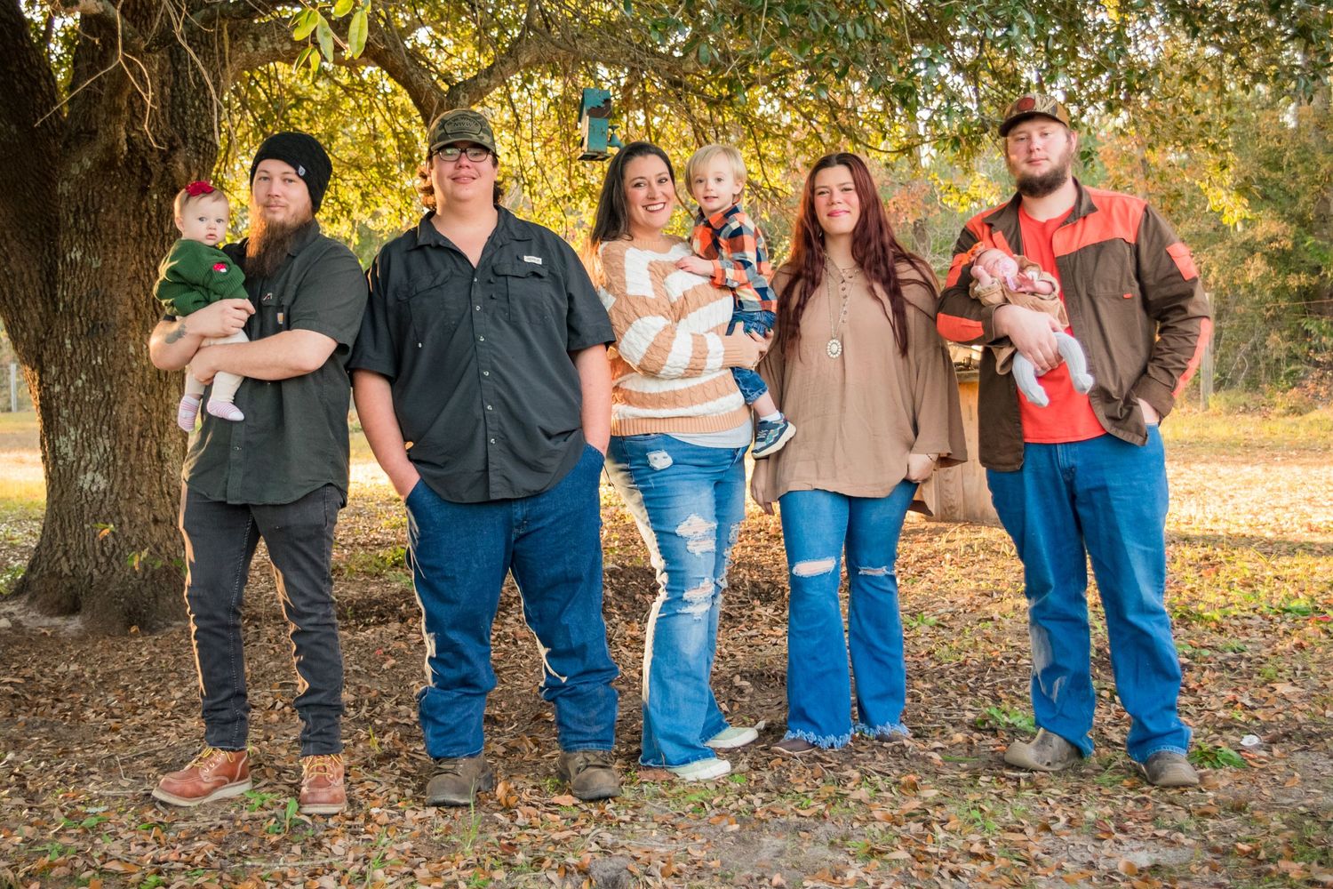 Beautiful outdoor natural light family session on farm