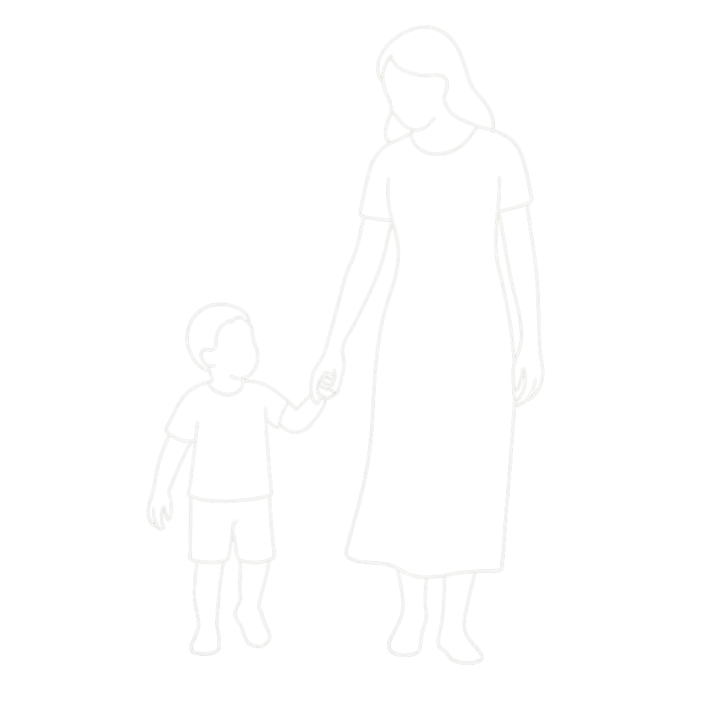 Mother and Son Line Art