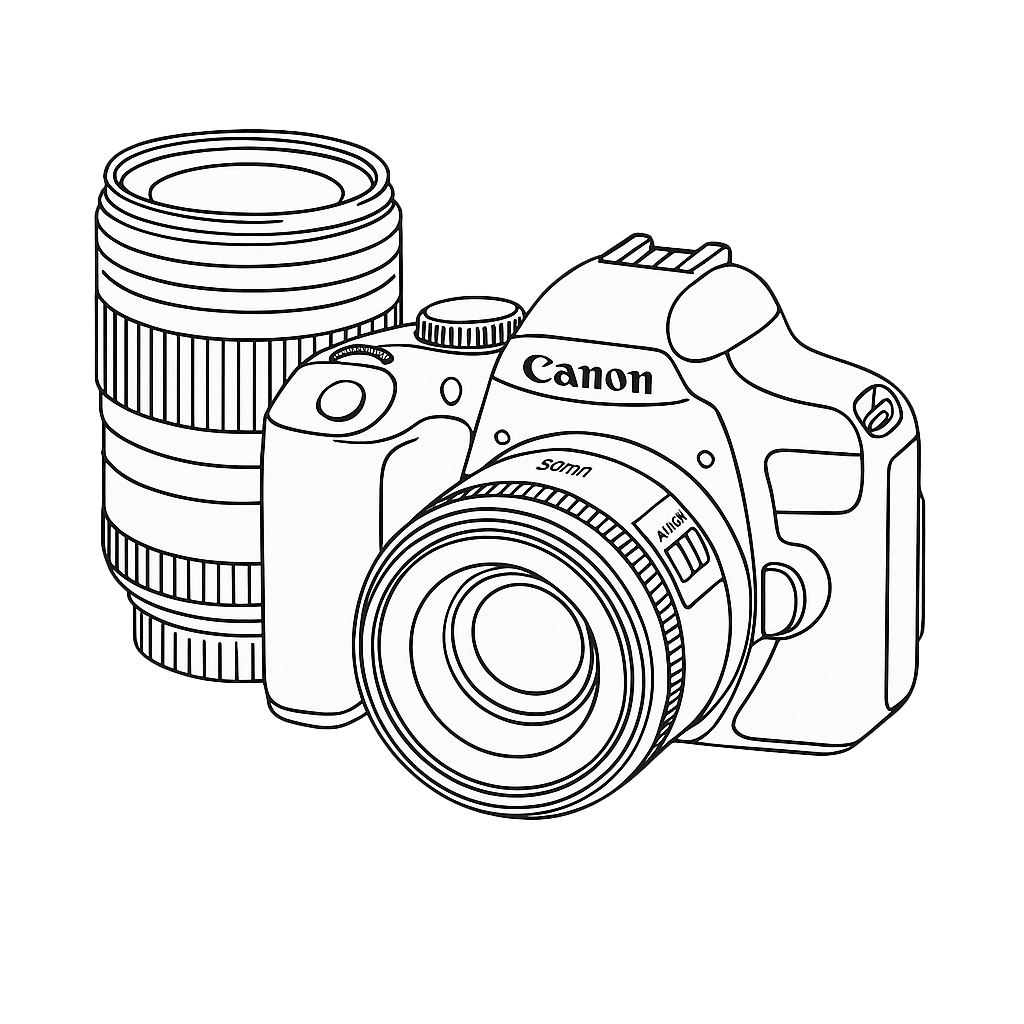 Canon Camera Line art