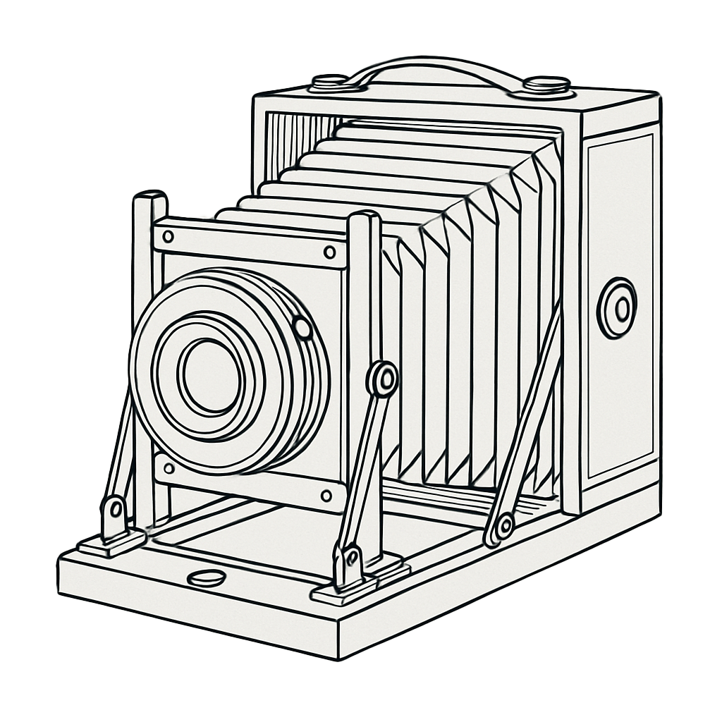 Antique Camera Line art