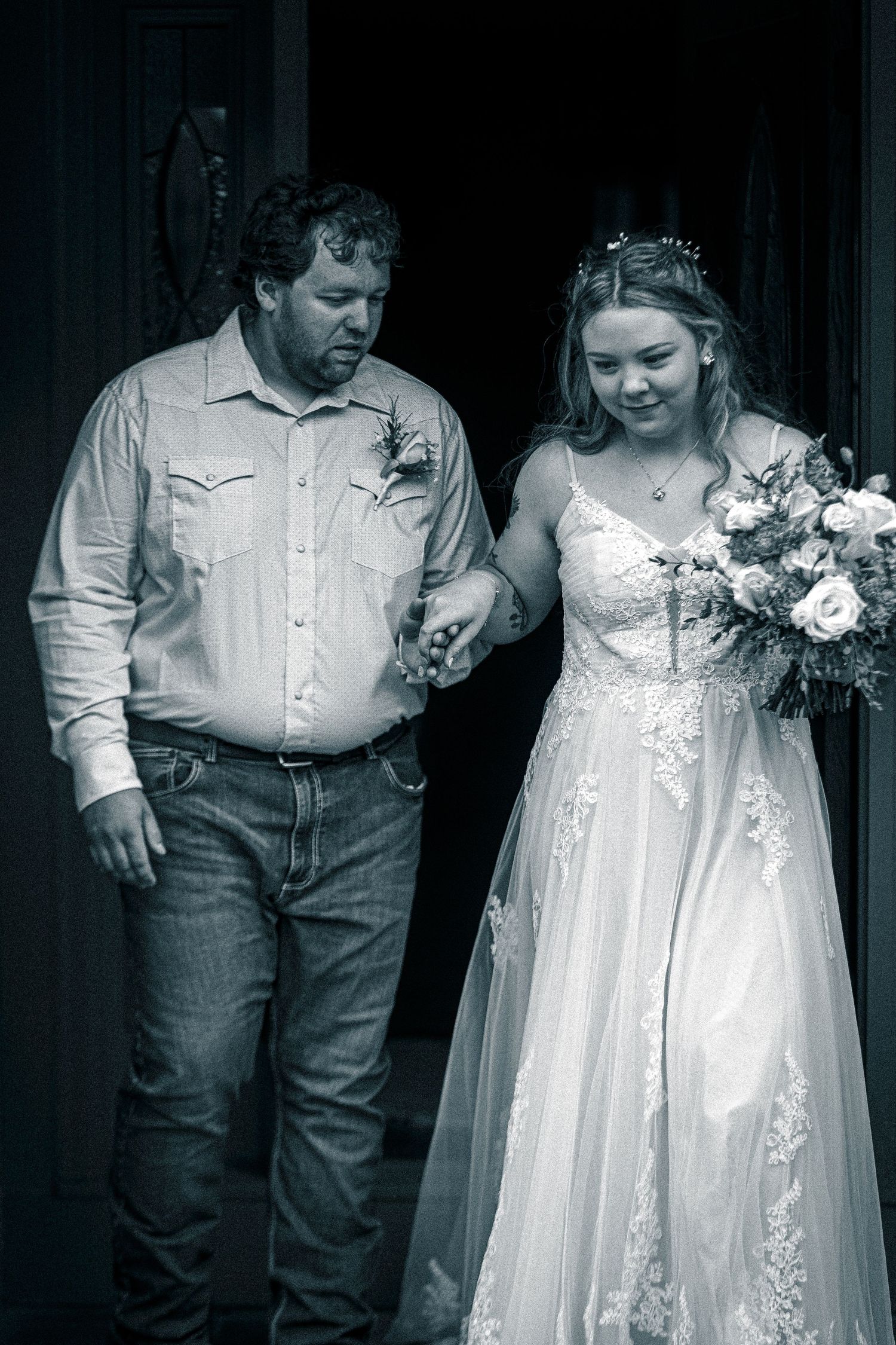 Bride and Groom entering the ceremony.