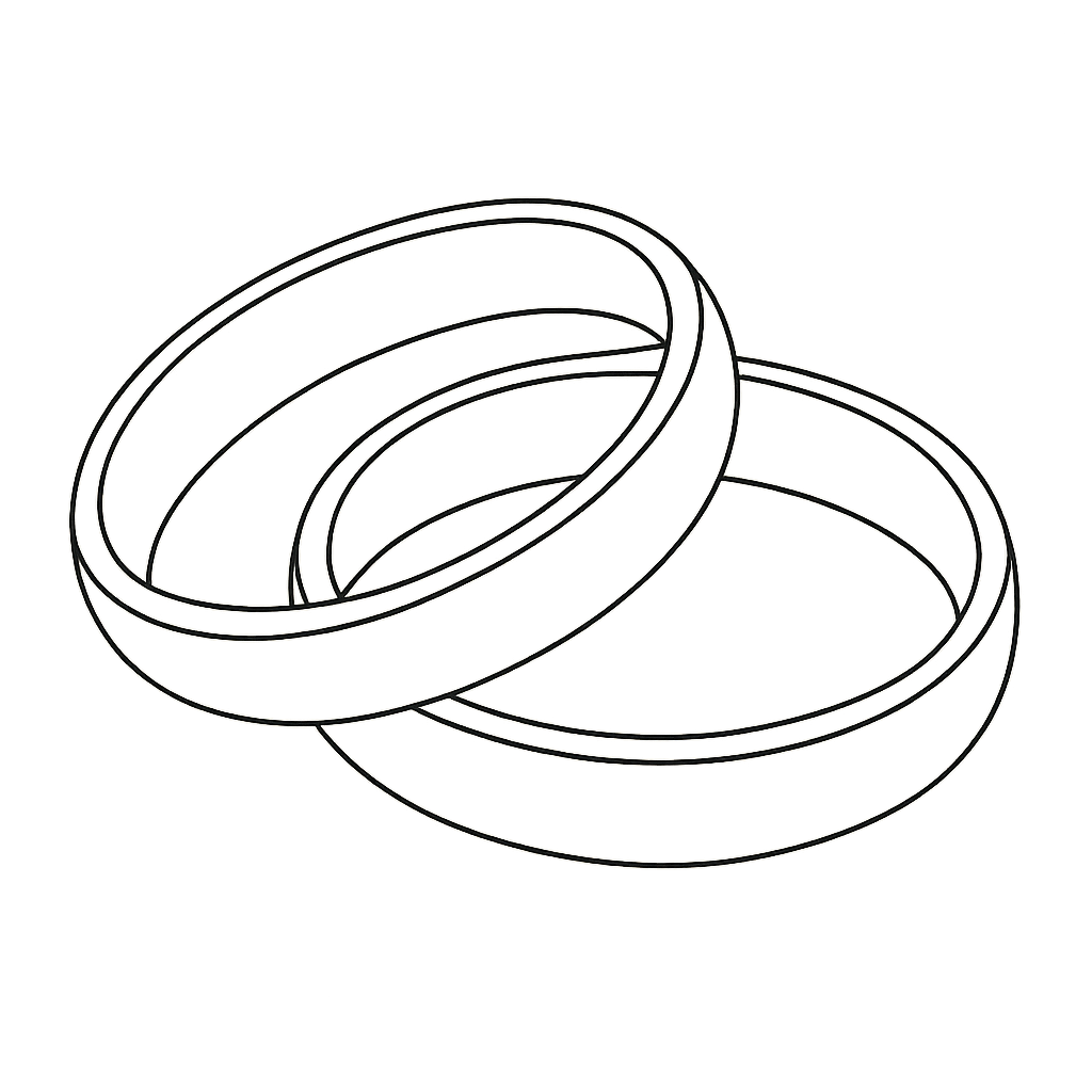 Wedding Rings Line art