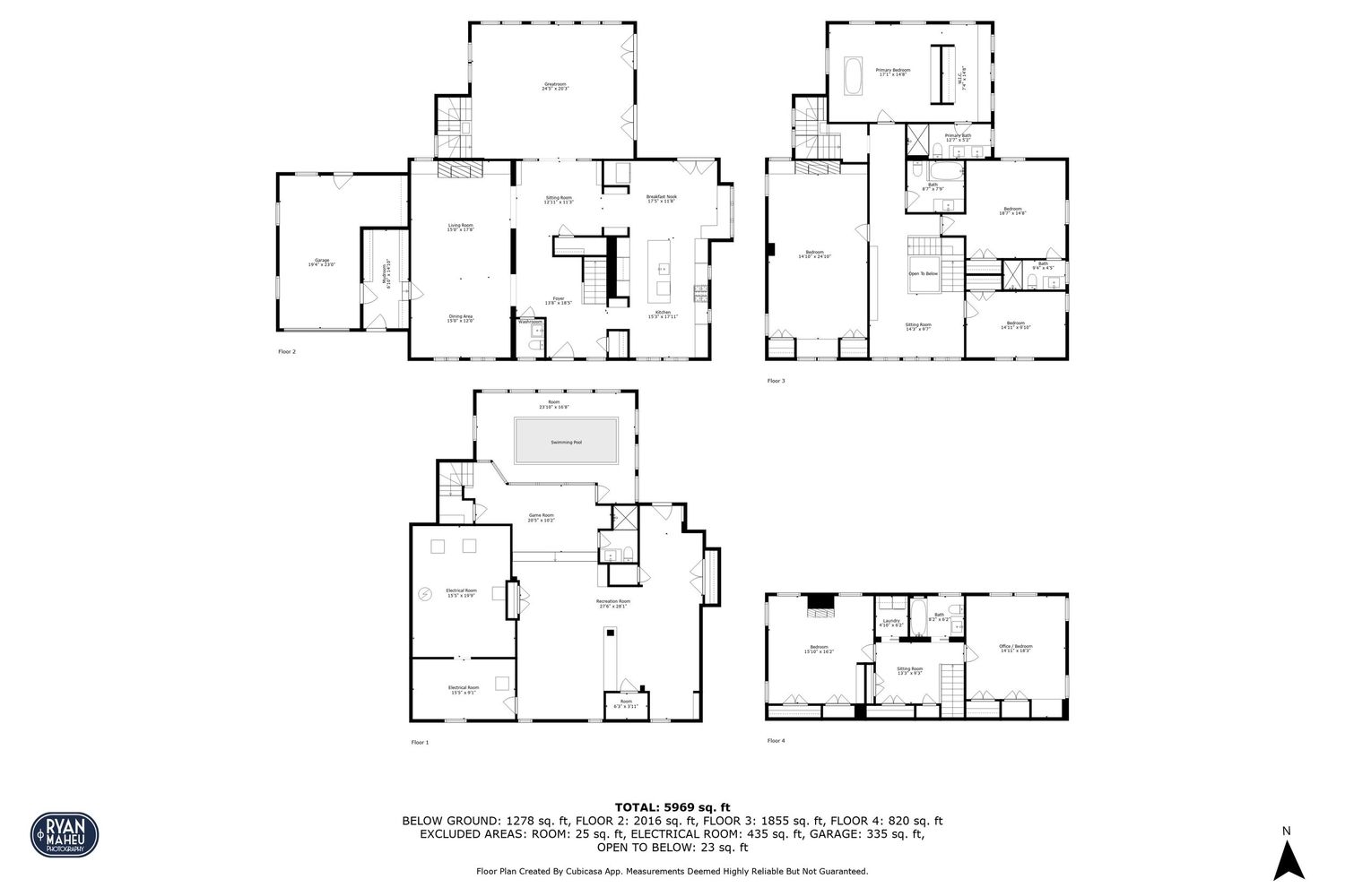 Floor plan services created by local architectural real estate photographer