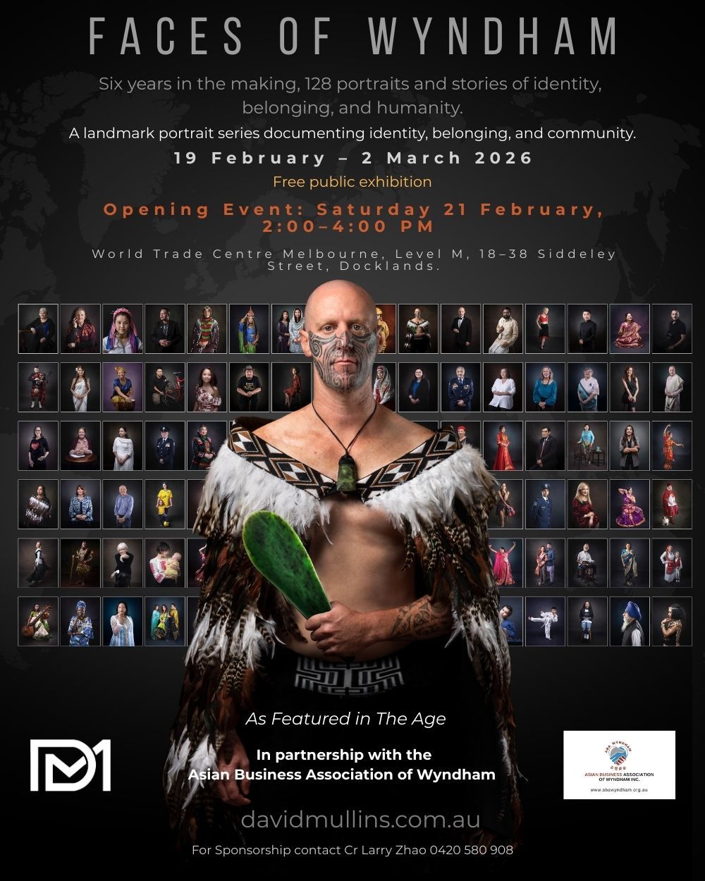 Faces of Wyndham portrait photography exhibition Melbourne by David Mullins, Point Cook portrait photographer