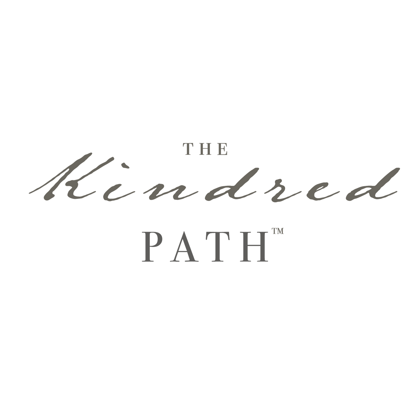 Elegant vintage-style logo design for 'The Nourished Path' in black and gray text with delicate embellishments.