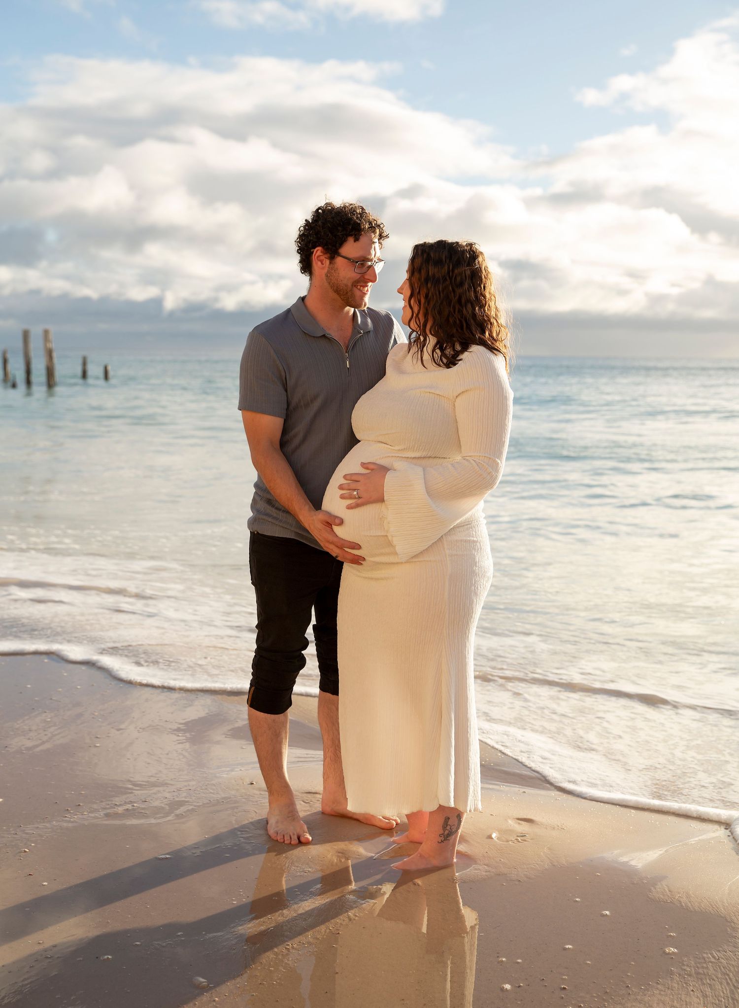 Sunset maternity photography at Port Willunga in Adelaide SA.