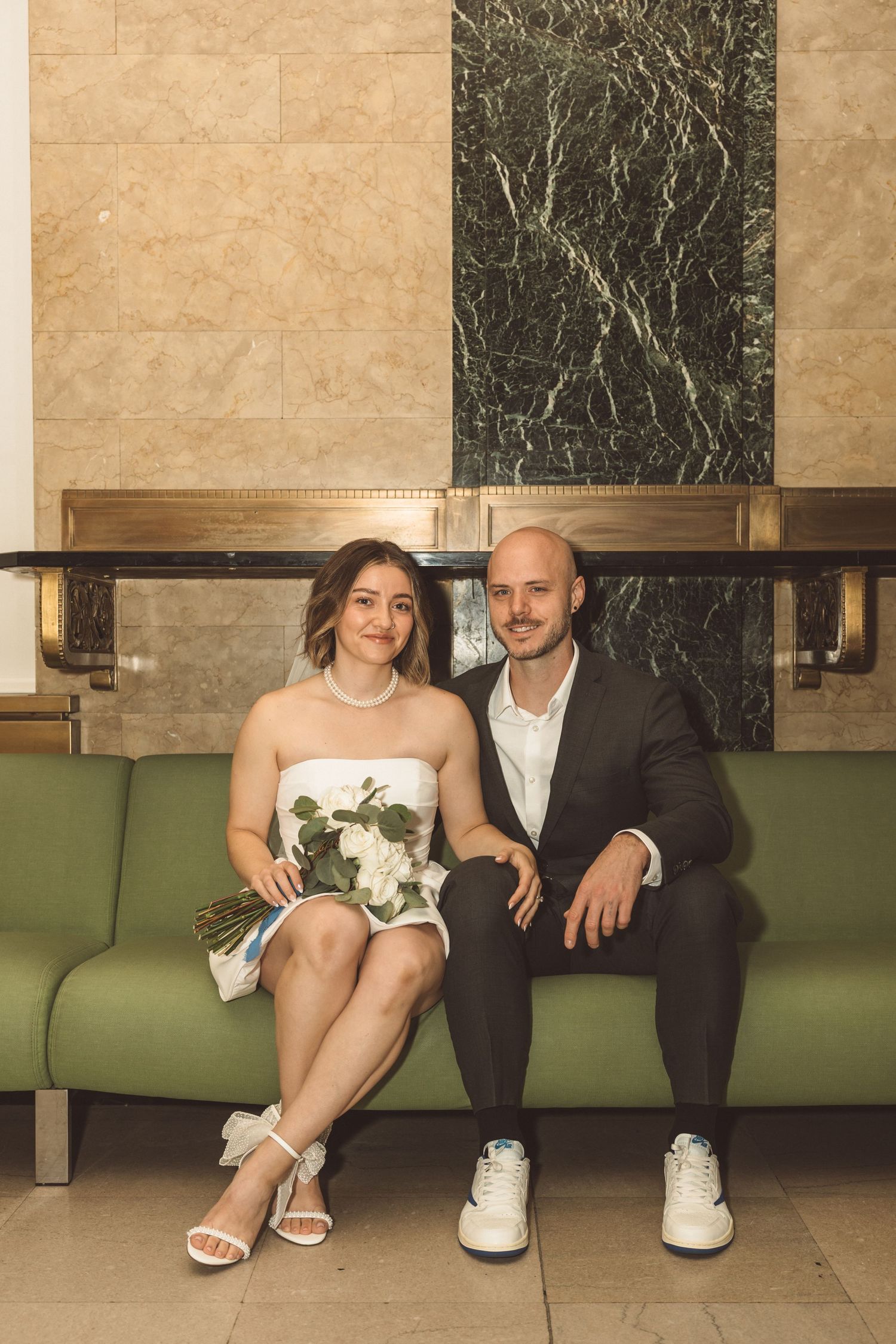 Bride and groom at their dream, New York elopement