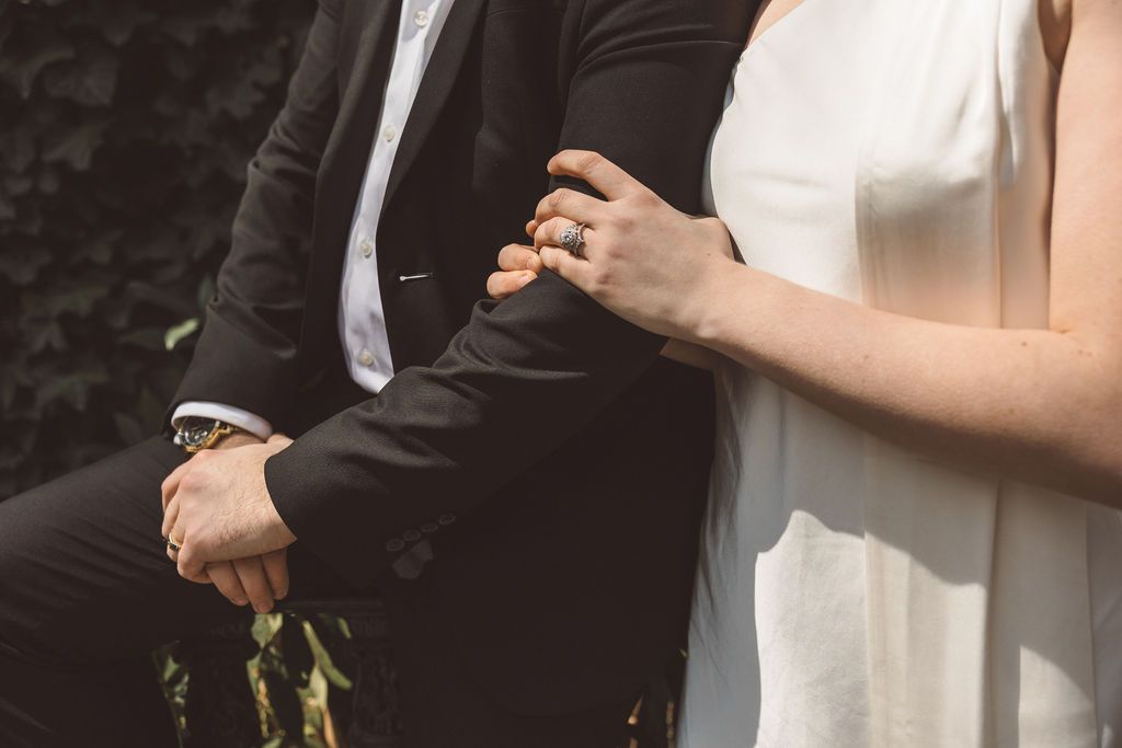 stunning closeup shot of the wedding rings