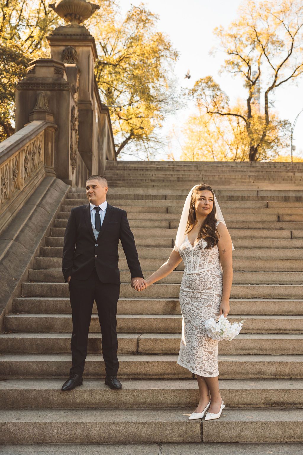golden hour bridal session around NYC