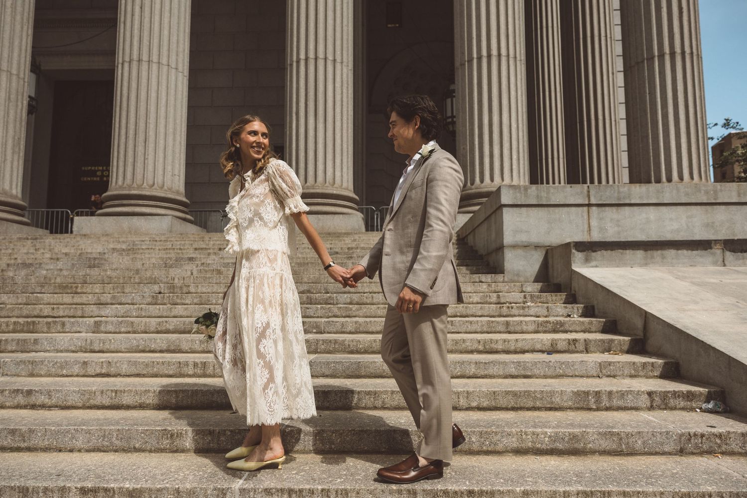 couple at their dream photoshoot in NYC