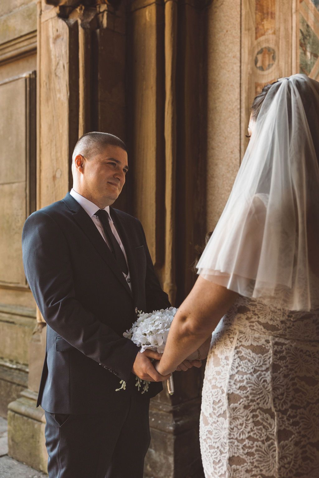 groom at his dream elopement ceremony in new york