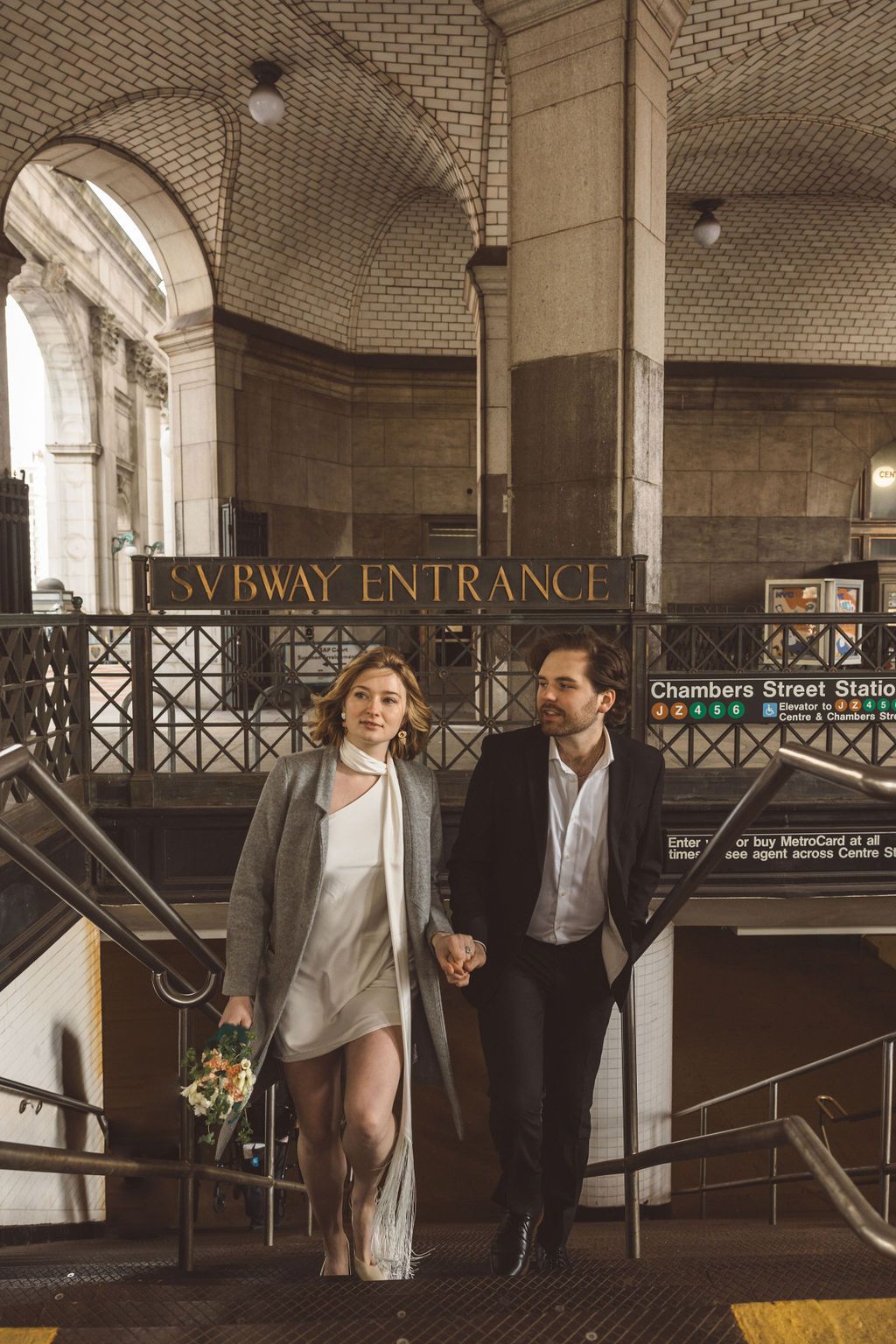 golden hour bridal portraits around NYC