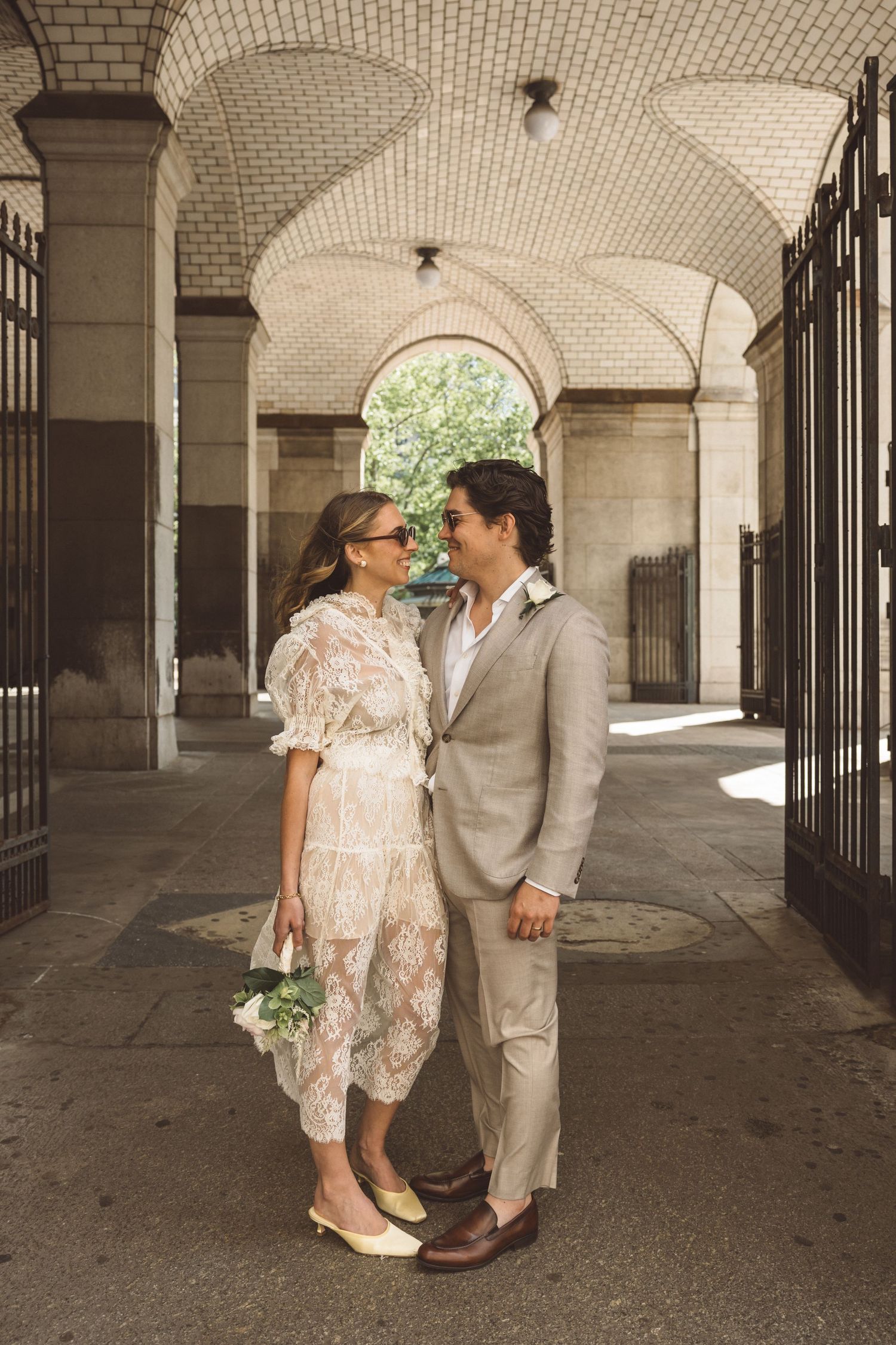 beautiful picture of the bride and groom at their dream session