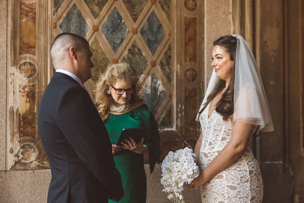 bride and groom at their dream elopement ceremony