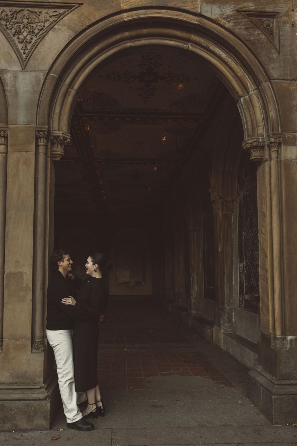 elegant and timeless couple portraits in NYC