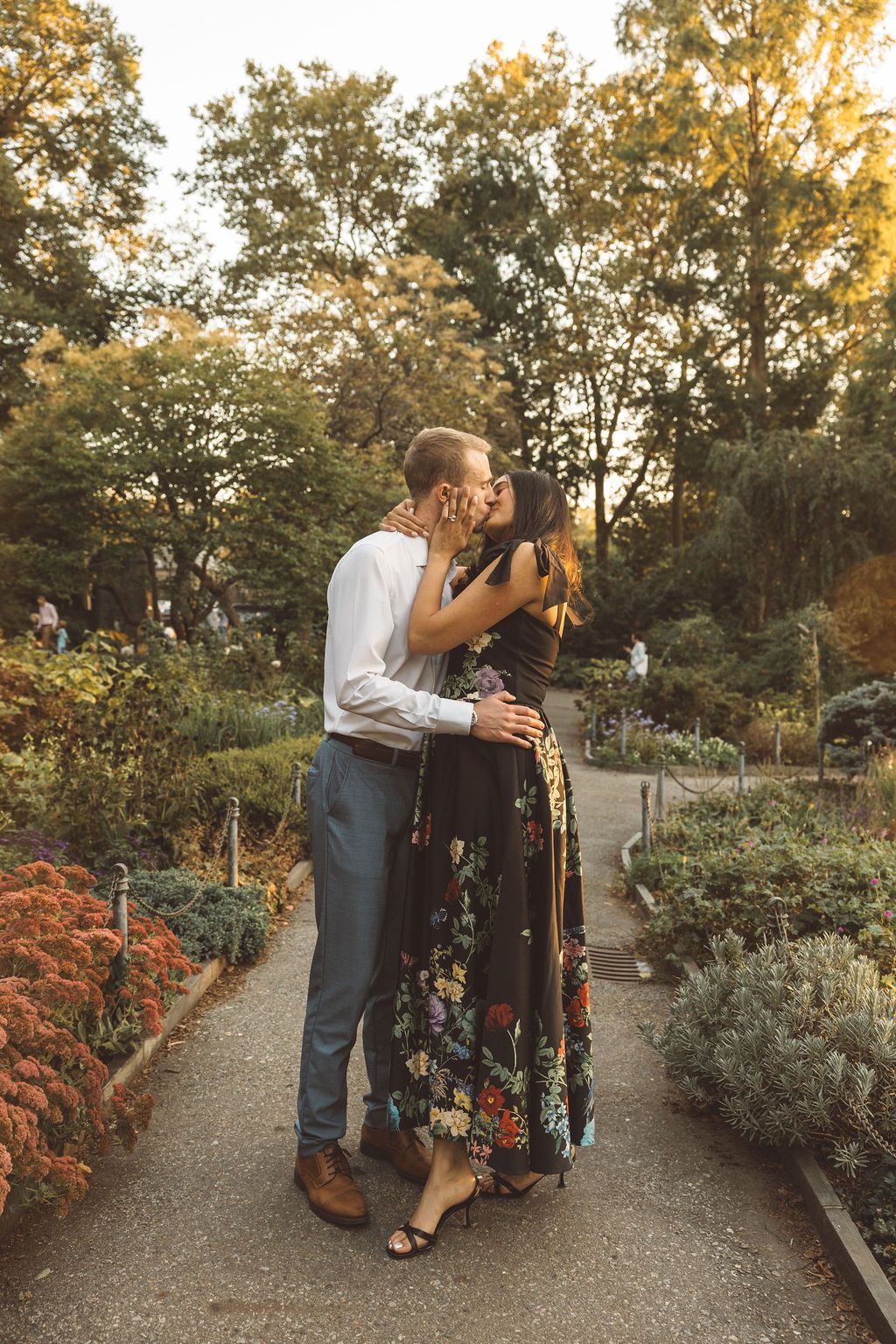 cute picture of the newly engaged couple at their dream photoshoot
