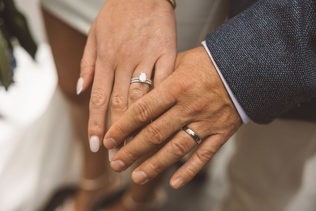 stunning close up shot of the wedding ring