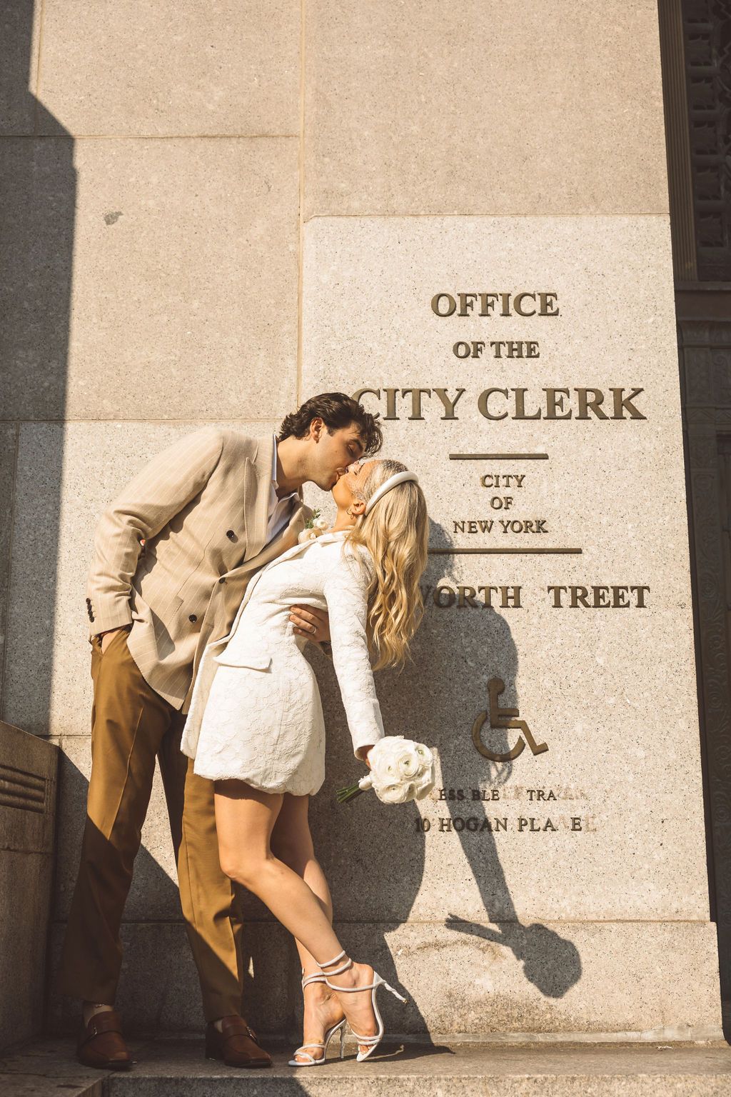 picture of the newlyweds kissing
