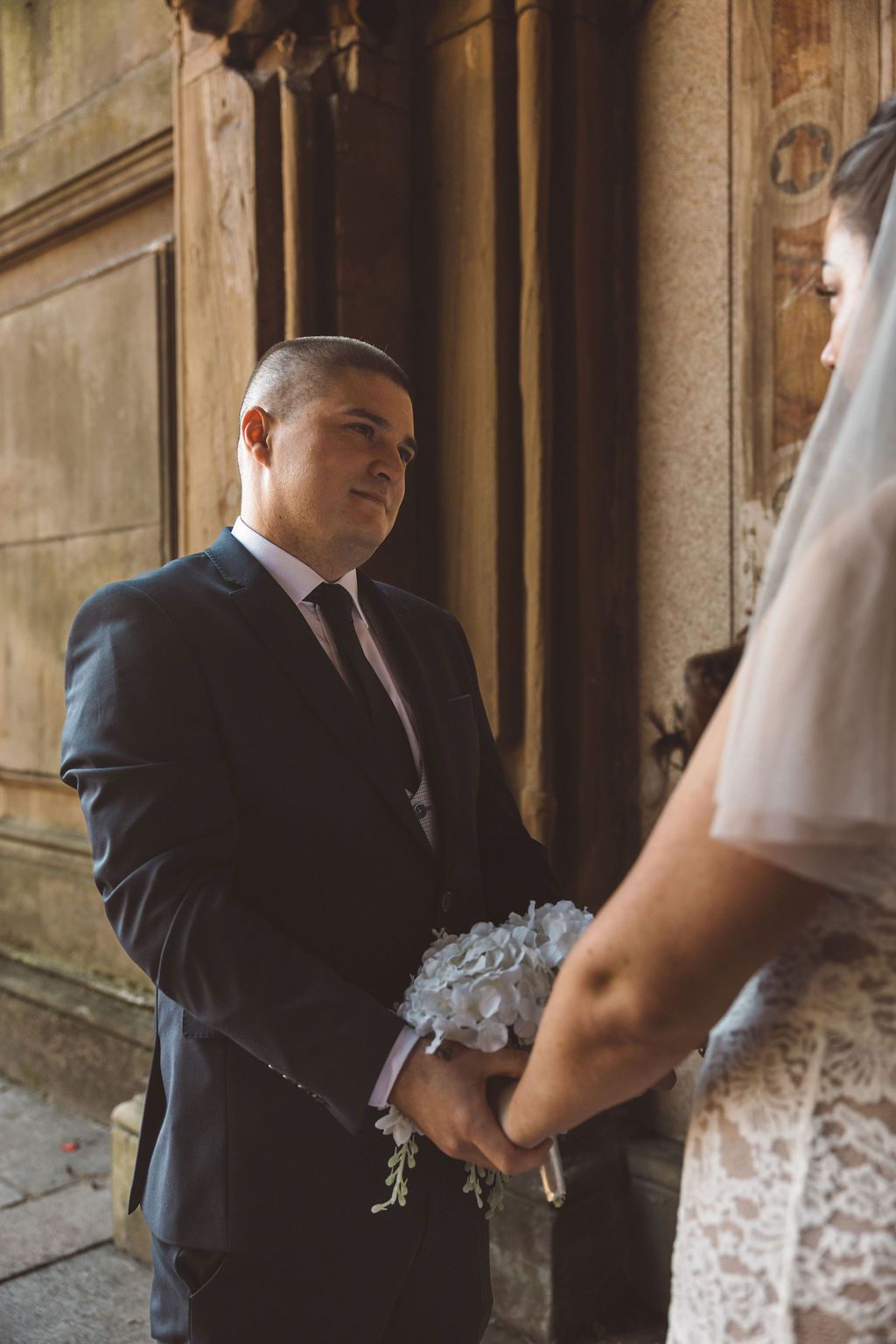 couple at their intimate elopement ceremony in NY