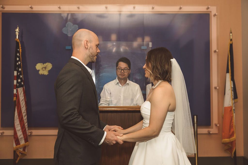 bride and groom at their dream ceremony