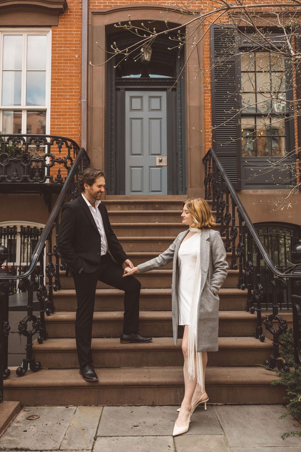 cute picture of the newly married couple holding hands