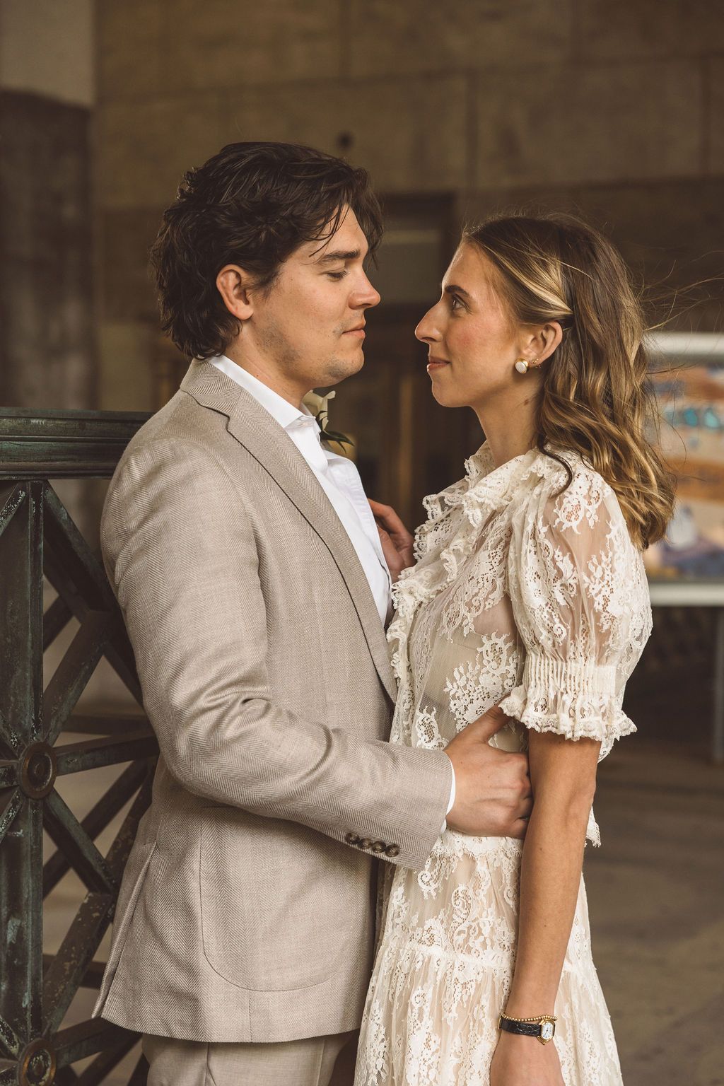 couple smiling at each other