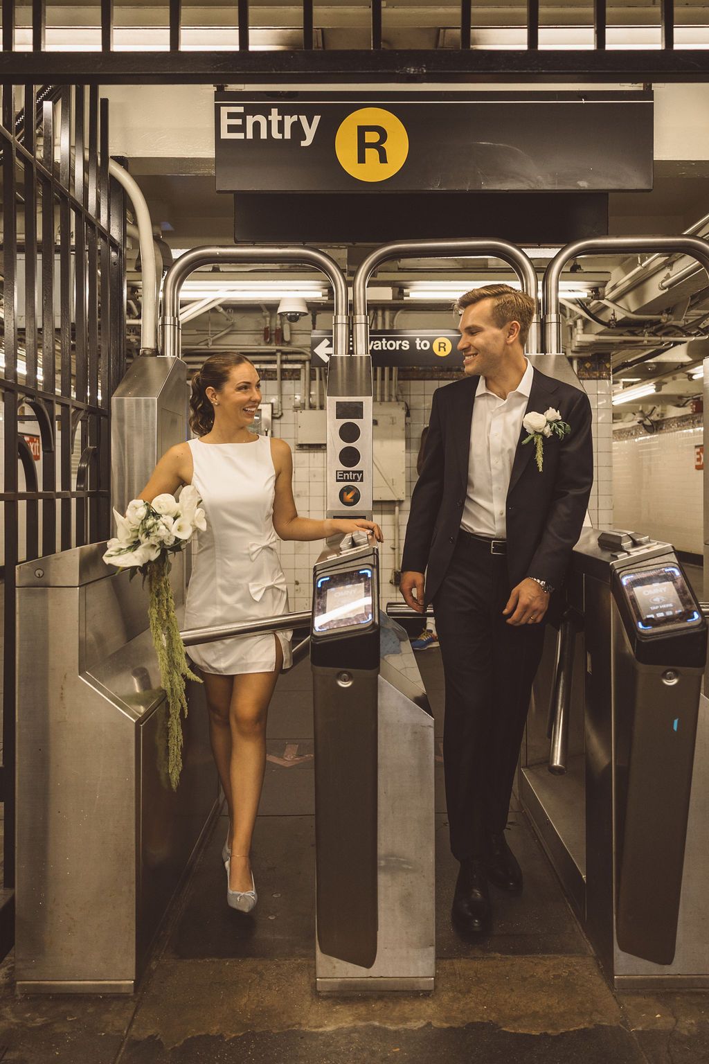 cute bridal portraits around NYC