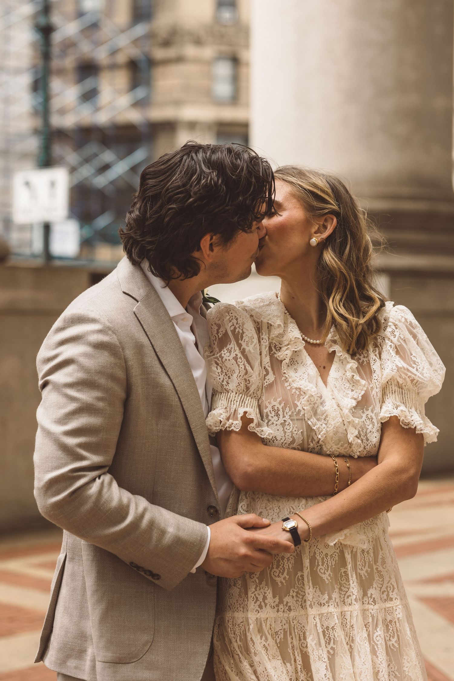 cute picture of the bride and groom at their dream bridal session