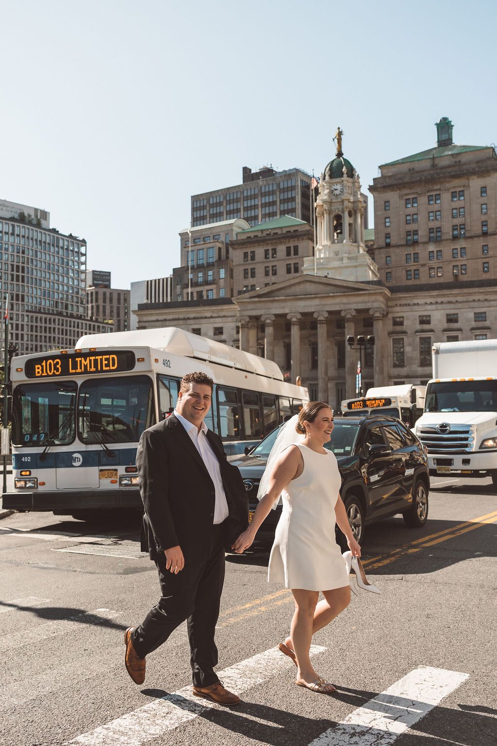 golden hour bridal session around NYC