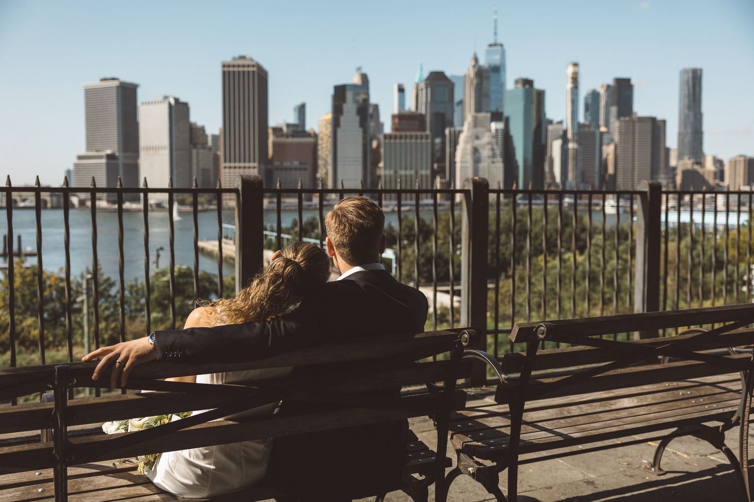 cute couple at their dream NYC elopement