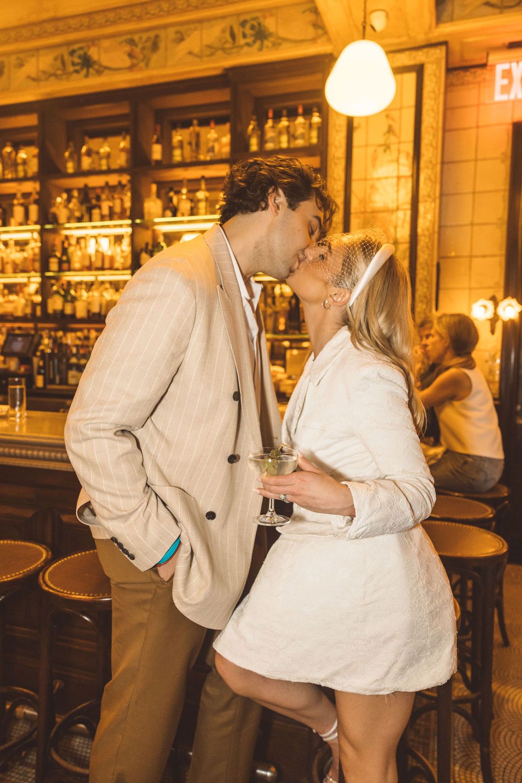 cute picture of the bide and groom kissing