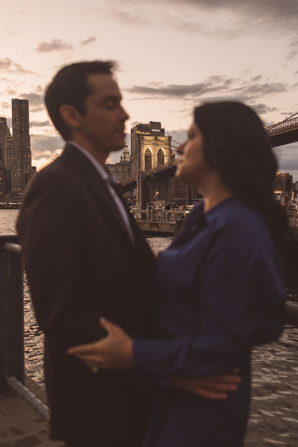 couple smiling at each other during their photo session