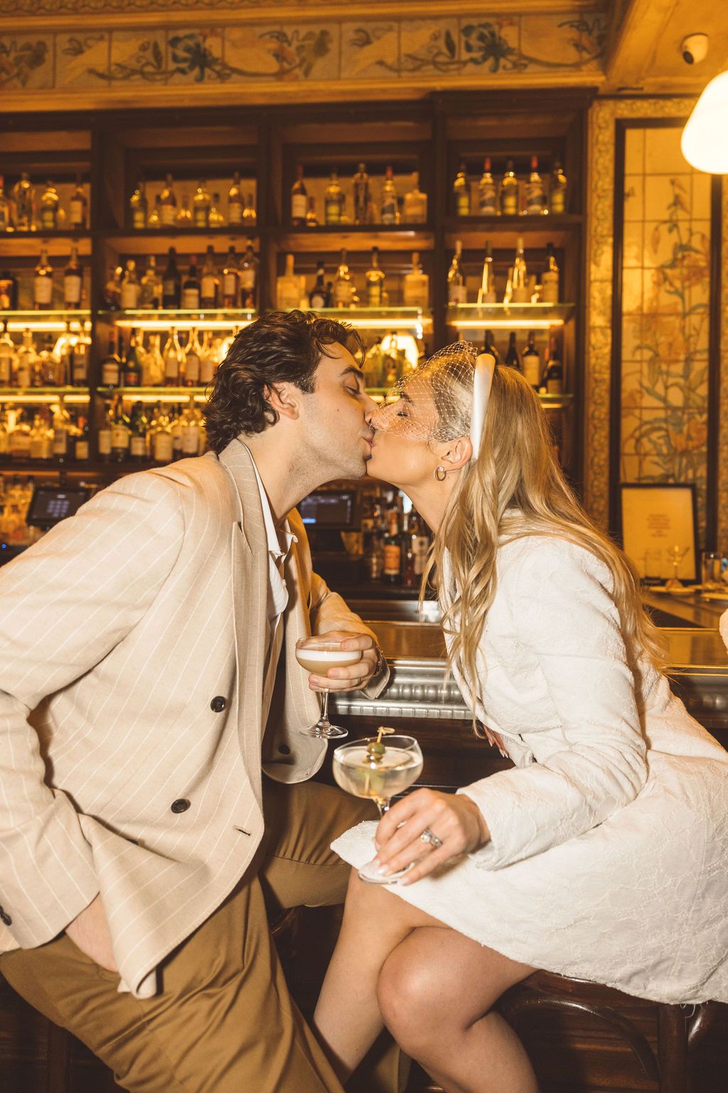 newlyweds at their dream bridal photos in NYC
